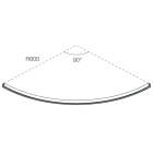 NOVALUX - Domynos PS profilo curvo R600 90 caffè, modulo LED R600 90 non incluso, kit di giunzione incluso, schermo opale da ordinare a parte, IP40.