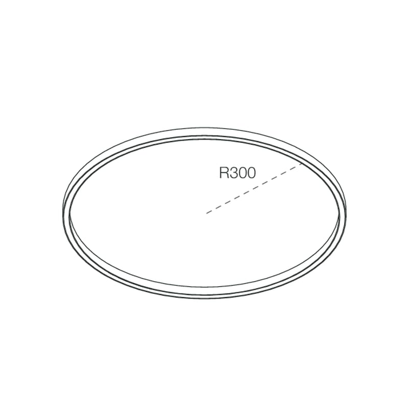 NOVALUX - Domynos PS profilo circolare R300 caffè con schermo opale incluso, IP40, compatibile con 4 moduli LED R300 90° non inclusi.