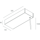 NOVALUX - Domynos ps rosone sosp dali 150w 48v cf box caffè con alimentazione integrata dimmerabile 150w 48v cavo 2x1mm2 guaina tinta bianco nero trasparente.