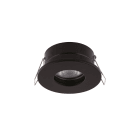NOVALUX - Spirit incasso tondo diametro 83 mm nero, 1xGU10 max 10W, alluminio verniciato, schermo in vetro, IP54.