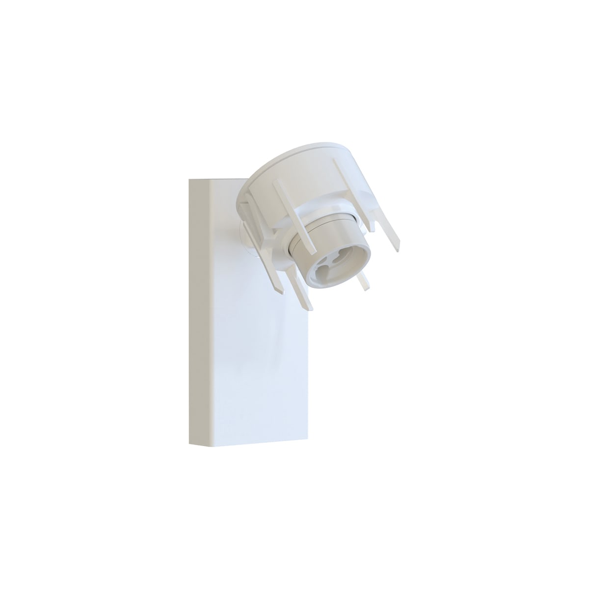 NOVALUX - Honey pr spot applique 1xgu10 bianco parete l.115 da combinare con corpo per spot 112909, 1xgu10 ø51 max10w, acciaio verniciato texturizzato.
