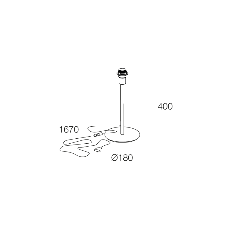 NOVALUX - TINY TL: LAMPADA TAV. H=400 1XE27 BI