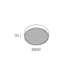 NOVALUX - Roto Evo 34W 2700K DALI-Push D.400 installabile a parete e plafone senza accessori. Accessori per sospensione da ordinare a parte. IP40.