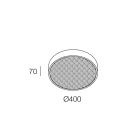 NOVALUX - Roto Evo 34W 2700K DALI-Push oro microprismatico D.400 installabile a parete e plafone, accessori sospensione da ordinare a parte, IP40.