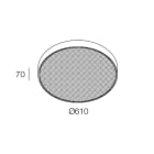NOVALUX - Roto Evo 49W 2700K D.610 MP CA caffè microprismatico kit plafone o parete o sospensione da ordinare a parte IP40.