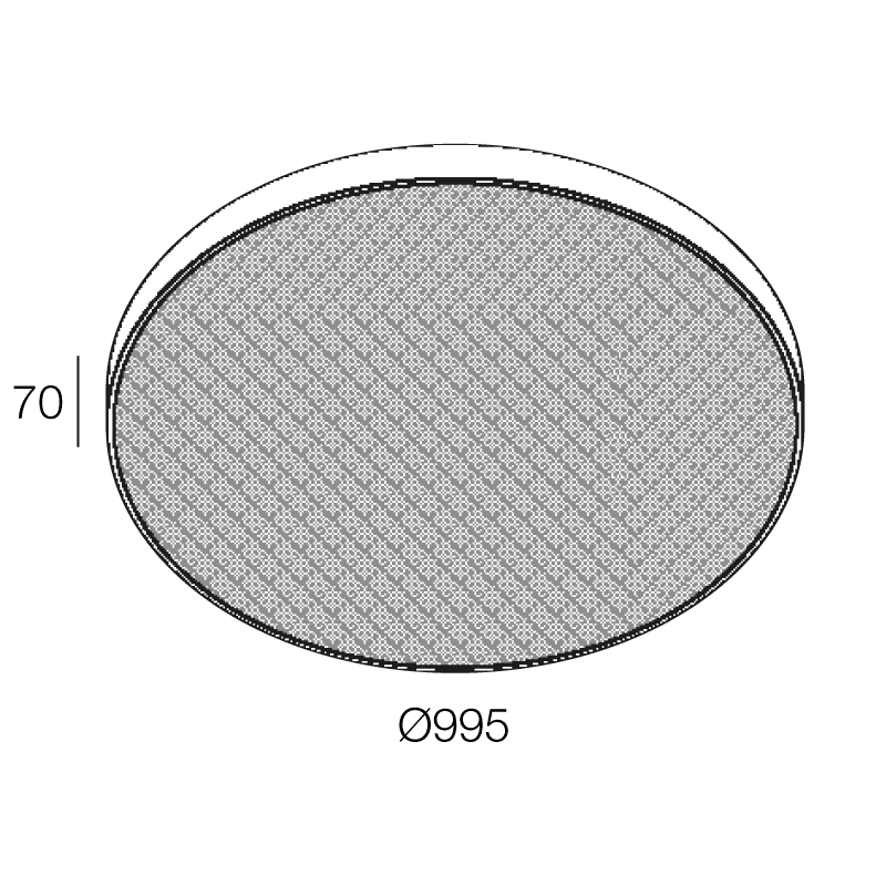 NOVALUX - Roto Evo 101W 2700K D.995 DA/P MP bianco microprismatico IP40 kit plafone/parete o sospensione da ordinare a parte.
