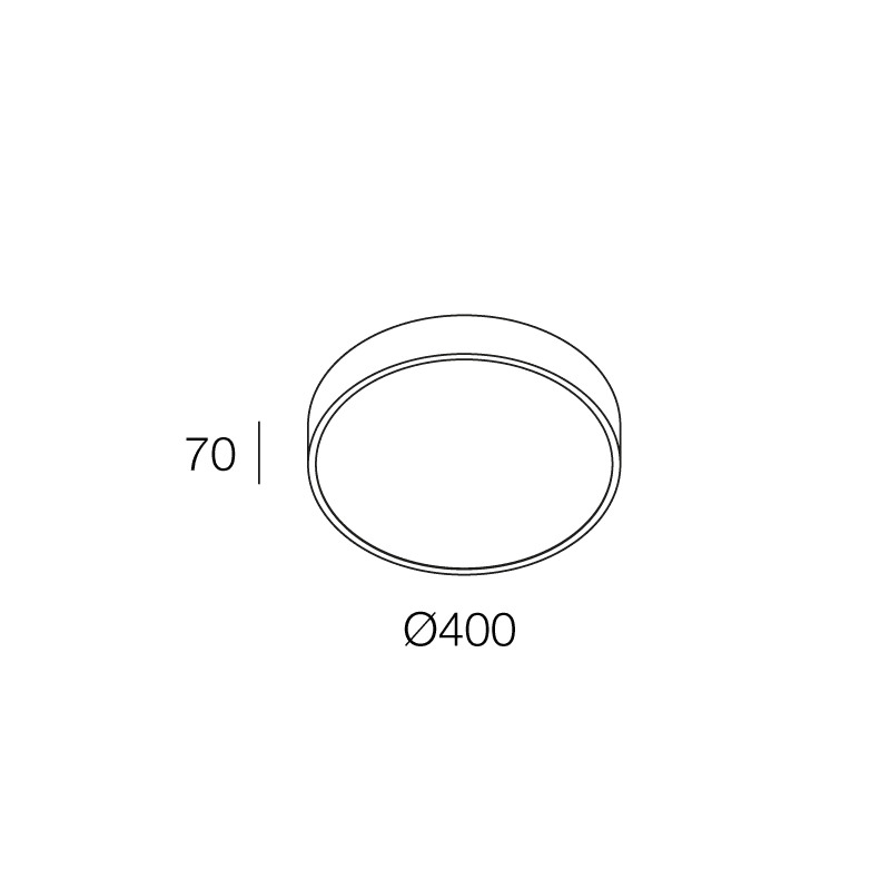 NOVALUX - Roto Evo 34W 2700K DALI-Push D.400 da parete e plafone, accessori sospensione a parte, IP40.