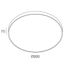 NOVALUX - Roto Evo 101W 4000K D.995 Dali-Push op bianco opale IP40 kit plafone/parete o sospensione da ordinare a parte.