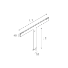 NOVALUX - Roto Evo kit plafone parete d.610 con kit di fissaggio in acciaio e blocco meccanico.