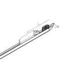 NOVALUX - Hero M elettr on/off 636 D1 mini modulo elettrificato L.636 on-off alimentazione elettronica connettore rapido cablaggio passante profilo alluminio IP40.