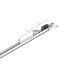 NOVALUX - Hero M elettrificato da/p 1908 d1, alimentazione elettronica, connettore rapido, cablaggio passante, profilo alluminio, modulo luminoso a parte, IP40. 113209.99