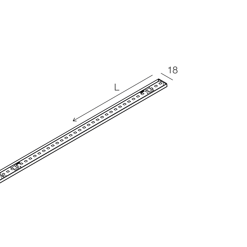 NOVALUX - Hero M modulo LED 24W 2700K L1272mm per diffusore opale, connettore rapido incluso, profilo in alluminio e modulo elettrificato da ordinare a parte.
