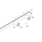 NOVALUX - Hero M: 2 proiettori LED nero 2x4W 2700K 45° L.636mm, lega di alluminio verniciato a polvere, lenti in policarbonato, cover cieca, connettore rapido incluso.