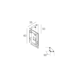 NOVALUX - hero m kit angolo 90 bianco mini kit di giunzione per unione di 2 profili pressofusione di alluminio verniciata