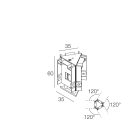 NOVALUX - Hero M kit angolo 120 bianco per unione di 2 profili in alluminio verniciato.