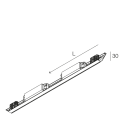 NOVALUX - Hero MB elettrificato 1272 D1 I1: alimentazione elettronica doppia accensione, connettori rapidi LED diretta e indiretta, cablaggio passante, profilo alluminio.