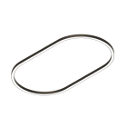 NOVALUX - ELIS 962x1712 93W 2700K profilo LED ovale a luce diretta per sospensione, plafone o parete. Corpo in alluminio, rosoni in acciaio, diffusore in PMMA opale.