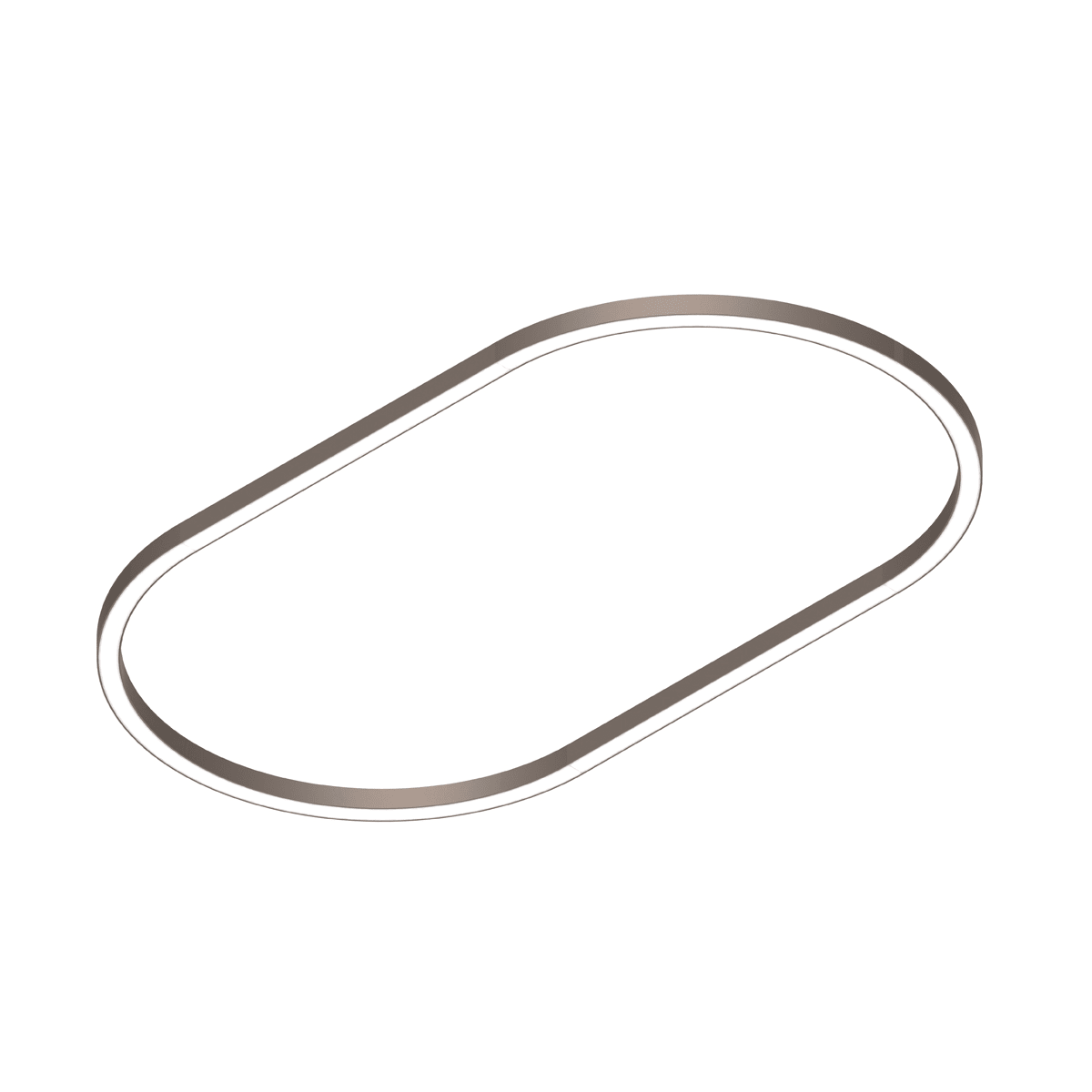 NOVALUX - ELIS CAPPUCCINO 962X1712 93W 3000K profilo LED ovale a luce diretta per sospensione, plafone o parete, corpo in alluminio, schermo in PMMA opale.