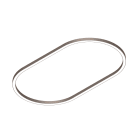 NOVALUX - ELIS CAPPUCCINO 962X1712 93W 3000K profilo LED ovale a luce diretta per sospensione, plafone o parete, corpo in alluminio, schermo in PMMA opale.