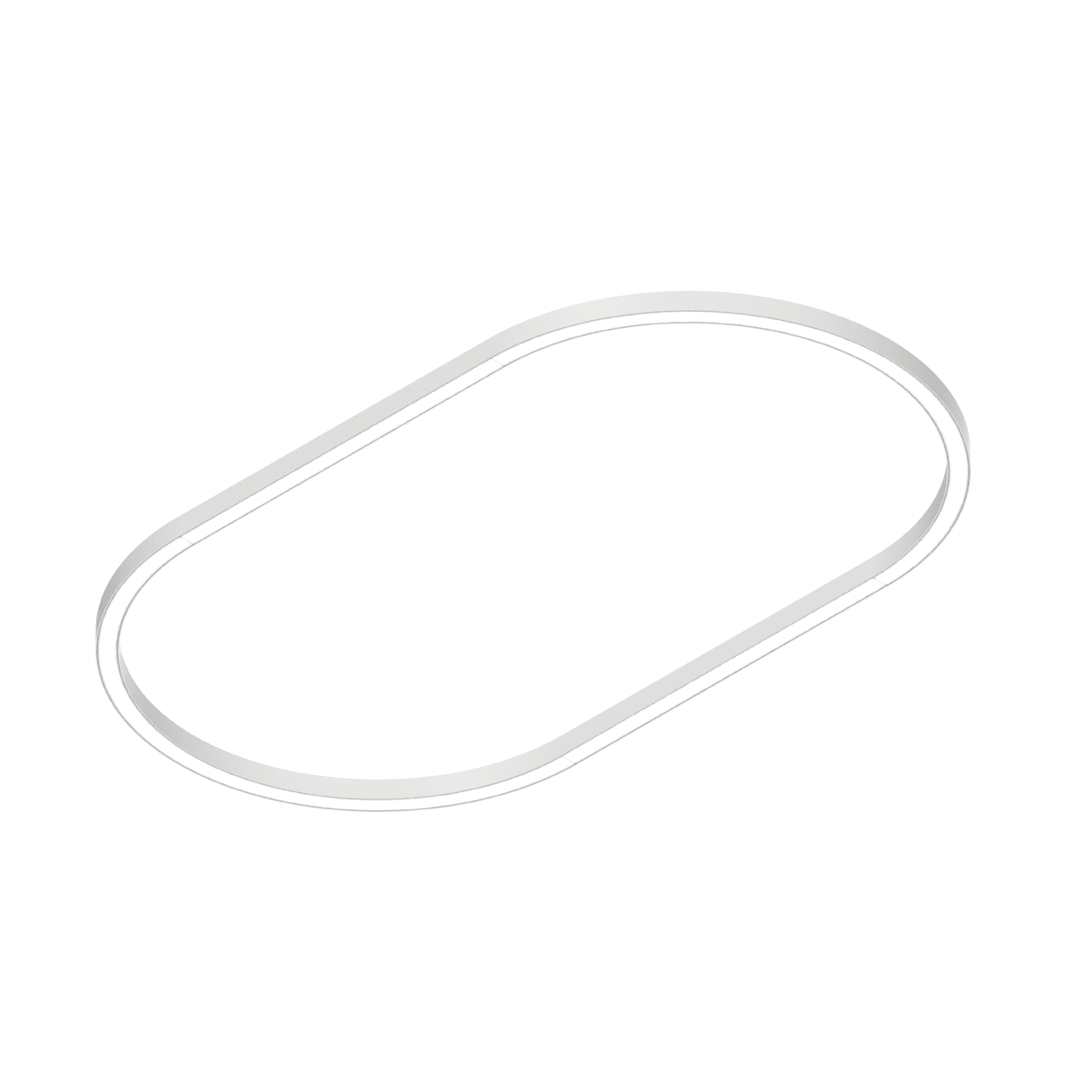 NOVALUX - ELIS 962x1712 93W 4K BI: profilo LED ovale a luce diretta, installazione a sospensione, plafone o parete, corpo in alluminio, schermo diffusore in PMMA opale.