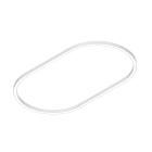 NOVALUX - ELIS 962x1712 93W 4K BI: profilo LED ovale a luce diretta, installazione a sospensione, plafone o parete, corpo in alluminio, schermo diffusore in PMMA opale.