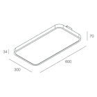 NOVALUX - Marlin modulo bin bianco 40W CCT opale, pannello LED 600x300 per binario elettrificato, cornice in alluminio bianco, diffusore opale, CCT 2700K-4000K. 113501.01