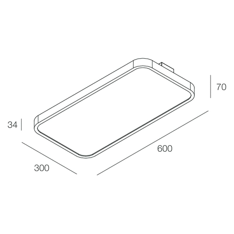 NOVALUX - Marlin modulo bin bianco 40W CCT opale, pannello LED 600x300 per binario elettrificato, cornice in alluminio bianco, diffusore opale, CCT 2700K-4000K.