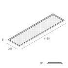 NOVALUX - BACKLIT: 1200X300 34W DA/PU 4K C/AL