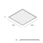 NOVALUX - BACKLIT: 600X600 34W DA/PU 3K C/AL
