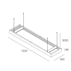NOVALUX - BACKLIT: BOX PER INST. SOSP.1200X300 BIA