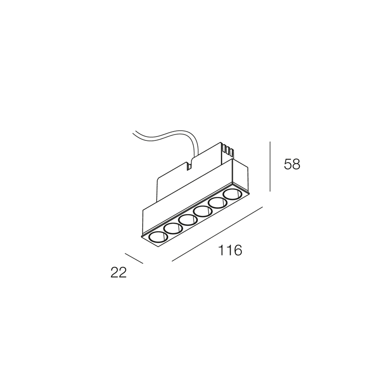 NOVALUX - OPTIX: LED 8W 3K 200MA F40 NE