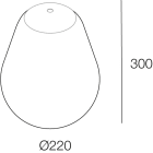 NOVALUX - PATTY S: GOCCIA IN VETRO D.220MM L.300MM