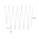 NOVALUX - WENDY: C/CAVO L.1200MM X 5XGU10 NE