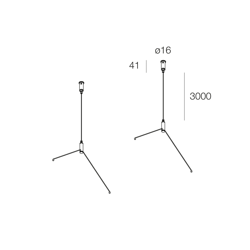 NOVALUX - CAOS ORIZZONTALE: COPPIA CAVI BIFIDI 3M
