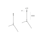 NOVALUX - CAOS ORIZZONTALE: COPPIA CAVI BIFIDI 3M