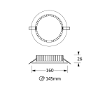 NOVALUX - slim tnd 13w 3000k 220-240v d=160