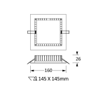 NOVALUX - slim qdr 13w 4k 220-240v l=160 4000k 11807.01