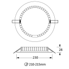 NOVALUX - SLIM TND: 20W 4K CRI90 220-240V D=230