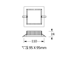 NOVALUX - SLIM QDR: 9W 4K CRI90 220-240V L=110
