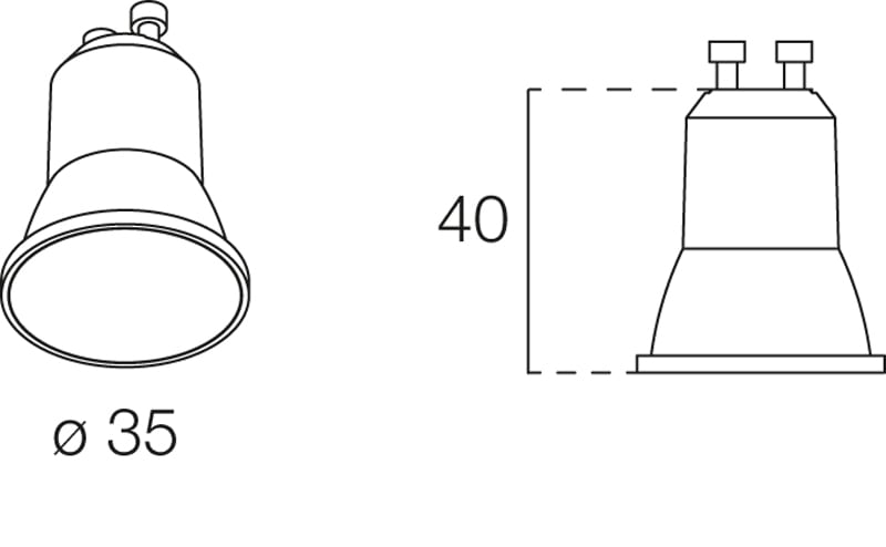 NOVALUX - LAMP. LED GU10 MINI 3000K 3W 60