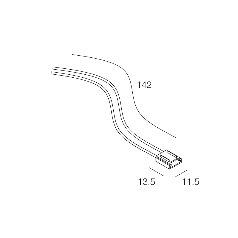 NOVALUX - Strip led con connettore e cavo, 238/240 led, 10 pezzi. Connettore cavo-strip con cavo di alimentazione, 10 pezzi.
