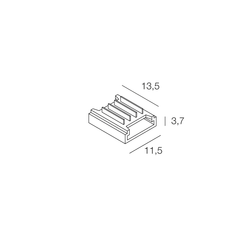NOVALUX - strip led connettore 2 strip rgb 10 pezzi connettore strip strip lineare 10 pezzi