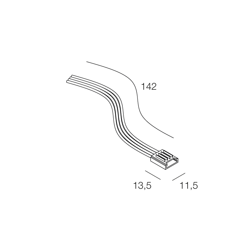 NOVALUX - Strip led con connettore e cavo rgb, 10 pezzi. Connettore cavo-strip con cavo di alimentazione, 10 pezzi.