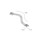 NOVALUX - Strip led con 2 connettori e cavo rgb+w, 10 pezzi. Connettore flessibile strip-strip con 2 connettori e cavo di giunzione, 10 pezzi.