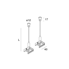 NOVALUX - KIT SOSPENSIONE REG. 2 PZ. BIANCO