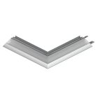 NOVALUX - Profilo angolare esterno opale 200x200 con schermo opale e giunti lineari inclusi.