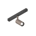 NOVALUX - klimt f8 3w dali 48v 4000k 45° cappuccino con corpo in lega di alluminio pressofuso verniciato e riflettore nero satinato 40° 3w 48v 4000k.