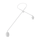 NOVALUX - Applique orientabile 1xe27 bianco, struttura in acciaio verniciato e cavo in tessuto bianco o nero, regolabile, lampadina e27 max 25w.