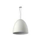 NOVALUX - Calimero L grigio light sospensione 5xE27 max 25W, Ø550, lunghezza regolabile, cavi kevlar neri, alimentazione con treccia nera.
