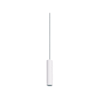 NOVALUX - Collins SP sospensione diametro 40 GU10 lunghezza 200 bianco, cavo regolabile, guaina bianca, tubo acciaio verniciato texturizzato, 1xGU10 diametro 36 max 10W.